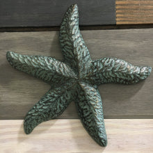 Load image into Gallery viewer, Cast Iron Patina Starfish Wall Decor - Home Decor - Cast Iron - Castiron - Beach House - Star Fish - Nautical Decor - Wedding Gift - Gift