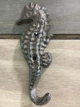 Load image into Gallery viewer, Cast Iron Seahorse Wall Towel Hook, Wall Hook, Bedroom Wall Hanger, Coatroom Organizer, Outdoor Space Saver, Storage System