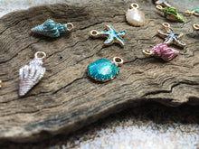 Load image into Gallery viewer, Cute Tiny Jewelry Making Charms - 5 Pieces - Starfish - Clam - Conch - Crafts - Jewelry Making - DIY - Beads - Bracelet - FREE SHIPPING!