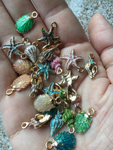 Load image into Gallery viewer, Cute Tiny Jewelry Making Charms - 5 Pieces - Starfish - Clam - Conch - Crafts - Jewelry Making - DIY - Beads - Bracelet - FREE SHIPPING!