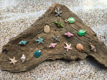 Load image into Gallery viewer, Cute Tiny Jewelry Making Charms - 5 Pieces - Starfish - Clam - Conch - Crafts - Jewelry Making - DIY - Beads - Bracelet - FREE SHIPPING!