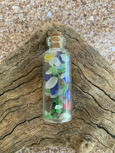 Load image into Gallery viewer, Sea Glass Bottle filled with Micro Sized - Extra Small Tiny Pieces of Beach Glass - Seaglass - FREE SHIPPING!