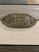Load image into Gallery viewer, Cast Iron Bless This Home Wall Decor - Home Decor - Beach Decor - Coastal - Nautical - Cast Iron - Beach House - Gift - Gifts - Man Cave