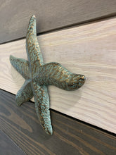Load image into Gallery viewer, Cast Iron Patina Starfish Wall Decor - Home Decor - Cast Iron - Castiron - Beach House - Star Fish - Nautical Decor - Wedding Gift - Gift