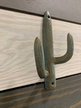 Load image into Gallery viewer, Cast Iron Patina Wall Hook Cactus - Home Decor - Beach Decor - Coastal - Nautical - Castiron - Cast Iron - Beach House - Gift - Gifts - hook