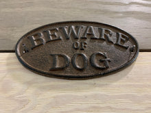 Load image into Gallery viewer, Cast Iron Beware Of Dog Wall Decor - Home Decor - Beach Decor - Coastal - Nautical - Cast Iron - Beach House - Gift - Gifts - Man Cave