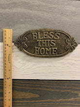 Load image into Gallery viewer, Cast Iron Bless This Home Wall Decor - Home Decor - Beach Decor - Coastal - Nautical - Cast Iron - Beach House - Gift - Gifts - Man Cave