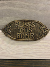 Load image into Gallery viewer, Cast Iron Bless This Home Wall Decor - Home Decor - Beach Decor - Coastal - Nautical - Cast Iron - Beach House - Gift - Gifts - Man Cave