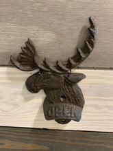 Load image into Gallery viewer, Cast Iron Moose Brown Wall Mount Bottle Opener, Rustic Brown Cast Iron Bottle Opener,Wall Mount Bottle Opener,Bottle Opener,Cast Iron Opener