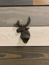 Load image into Gallery viewer, Cast Iron Moose Brown Wall Mount Bottle Opener, Rustic Brown Cast Iron Bottle Opener,Wall Mount Bottle Opener,Bottle Opener,Cast Iron Opener