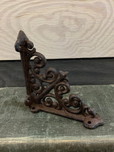 Load image into Gallery viewer, Cast Iron Shelf Bracket, Rustic Iron Shelf Brackets, Antique Iron Shelf Bracket, Kitchen Shelving, Iron Bracket, Rustic Shelf Bracket