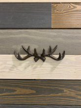 Load image into Gallery viewer, Cast Iron Antler Rack, Wall Hook, Antler Key Rack, Deer Antlers, Hunter Gifts, Cast Iron Rack, Bedroom Wall Hanger, Coatroom, Dad Gift