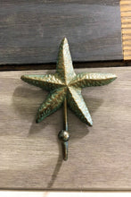 Load image into Gallery viewer, Cast Iron Patina Starfish Wall Hook - Coastal Decor - Home Decor - Cast Iron - Beach House - Starfish - Towel Hook - Gift