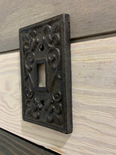Load image into Gallery viewer, Cast Iron Cover,Shabby Chic, Vintage Style Cast Iron, Metal Single Switch Plate, Light Switch plates, Switch plate Cover, Light Switch Cover