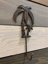 Load image into Gallery viewer, Cast Iron Palm Tree, Beach Palm Bedroom Wall Hanger Coatroom Organizer, Outdoor Space Saver, Storage System, Wall Hanging, Beach Decor, Gift