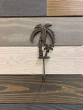 Load image into Gallery viewer, Cast Iron Palm Tree, Beach Palm Bedroom Wall Hanger Coatroom Organizer, Outdoor Space Saver, Storage System, Wall Hanging, Beach Decor, Gift