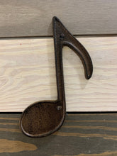 Load image into Gallery viewer, Music Note Cast Iron, Metal Music Note, Music Iron Note, Music Teacher Gift, Music Room Decor, Music Room Wall Art, Gift for musician