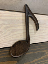 Load image into Gallery viewer, Music Note Cast Iron, Metal Music Note, Music Iron Note, Music Teacher Gift, Music Room Decor, Music Room Wall Art, Gift for musician