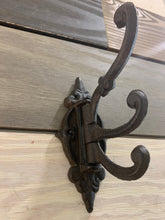 Load image into Gallery viewer, Cast Iron swivel hook, Cast iron triple coat hook, Towel Hook, Bedroom Wall Hanger, Outdoor Space Saver, Storage System, Wall Hanging