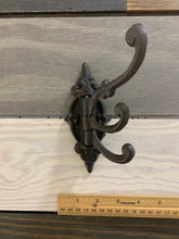 Load image into Gallery viewer, Cast Iron swivel hook, Cast iron triple coat hook, Towel Hook, Bedroom Wall Hanger, Outdoor Space Saver, Storage System, Wall Hanging