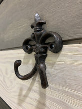 Load image into Gallery viewer, Cast Iron Wall Hook, Bedroom Wall Hanger, Coatroom Organizer, Outdoor Space Saver, Storage System, Wall Hanging, Beach Decor, Gift