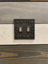 Load image into Gallery viewer, Cast Iron Cover,Shabby Chic, Vintage Style Cast Iron, Metal Double Switch Plate, Light Switch plates, Switch plate Cover, Light Switch Cover