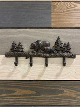 Load image into Gallery viewer, Cast Iron Bear Hook, Cast Iron 4 Coat Hook, Towel Hook, Bedroom Wall Hanger, Outdoor Space Saver, Storage System, Wall Hanging