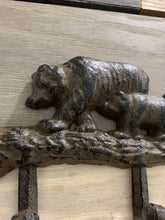 Load image into Gallery viewer, Cast Iron Bear Hook, Cast Iron 4 Coat Hook, Towel Hook, Bedroom Wall Hanger, Outdoor Space Saver, Storage System, Wall Hanging