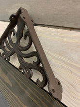 Load image into Gallery viewer, Cast Iron Octopus Shelf Bracket, Rustic Iron Shelf Bracket, Antique Iron Bracket, Beach House Shelving, Iron Bracket, Rustic Shelf Bracket