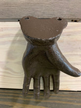 Load image into Gallery viewer, Hand Wall Hook, Towel Hook, Key Hook, Purse Hook, Coat & Hat Hook, Whimsical Cast Iron Hand, cast iron hook, castiron handle, castiron hooks