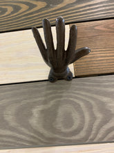 Load image into Gallery viewer, Hand Wall Hook, Towel Hook, Key Hook, Purse Hook, Coat & Hat Hook, Whimsical Cast Iron Hand, cast iron hook, castiron handle, castiron hooks