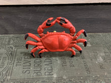 Load image into Gallery viewer, Red Crab Knob, Metal Red Crab Knob, Nautical Dresser Drawer Knob, Cabinet Knob, Red Cabinet Knobs, Nautical Drawer Pull, Crab Pewter Knob