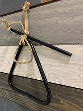 Load image into Gallery viewer, Triangle Dinner Bell with Hangers and Dinger, Grate Housewarming Gift, Triangle Dinner Bell, Free Shipping, Dinner Bell Outdoor,