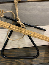 Load image into Gallery viewer, Triangle Dinner Bell with Hangers and Dinger, Grate Housewarming Gift, Triangle Dinner Bell, Free Shipping, Dinner Bell Outdoor,