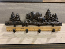 Load image into Gallery viewer, Cast Iron Bear Hook, Cast Iron 4 Coat Hook, Towel Hook, Bedroom Wall Hanger, Outdoor Space Saver, Storage System, Wall Hanging