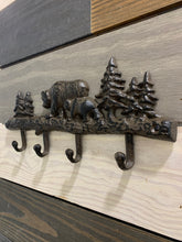 Load image into Gallery viewer, Cast Iron Bear Hook, Cast Iron 4 Coat Hook, Towel Hook, Bedroom Wall Hanger, Outdoor Space Saver, Storage System, Wall Hanging
