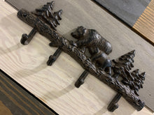 Load image into Gallery viewer, Cast Iron Bear Hook, Cast Iron 4 Coat Hook, Towel Hook, Bedroom Wall Hanger, Outdoor Space Saver, Storage System, Wall Hanging