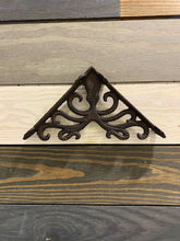 Load image into Gallery viewer, Cast Iron Octopus Shelf Bracket, Rustic Iron Shelf Bracket, Antique Iron Bracket, Beach House Shelving, Iron Bracket, Rustic Shelf Bracket
