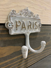Load image into Gallery viewer, Paris Double Metal Wall Hook, Towel Hook, Bedroom Wall Hanger, Coatroom Organizer, Space Saver, Storage System, Wall Hanging, DIY, Crafts