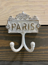 Load image into Gallery viewer, Paris Double Metal Wall Hook, Towel Hook, Bedroom Wall Hanger, Coatroom Organizer, Space Saver, Storage System, Wall Hanging, DIY, Crafts