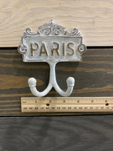 Load image into Gallery viewer, Paris Double Metal Wall Hook, Towel Hook, Bedroom Wall Hanger, Coatroom Organizer, Space Saver, Storage System, Wall Hanging, DIY, Crafts