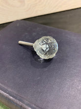 Load image into Gallery viewer, Small Etched Glass Knob, Spherical Etched Glass Design, Glass Knob Dresser Drawer Pull, Cabinet Knob, Vintage Knobs, Melon, Vintage, DIY