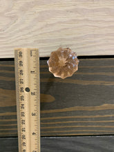Load image into Gallery viewer, Pink Umbrella Cut Glass Knob, Scallop design with Pink Tinted Glass, Glass Knob Dresser Drawer Pull, Cabinet Knob, Vintage Knobs, Melon, DIY