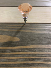 Load image into Gallery viewer, Pink Umbrella Cut Glass Knob, Scallop design with Pink Tinted Glass, Glass Knob Dresser Drawer Pull, Cabinet Knob, Vintage Knobs, Melon, DIY