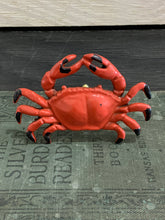 Load image into Gallery viewer, Red Crab Knob, Metal Red Crab Knob, Nautical Dresser Drawer Knob, Cabinet Knob, Red Cabinet Knobs, Nautical Drawer Pull, Crab Pewter Knob