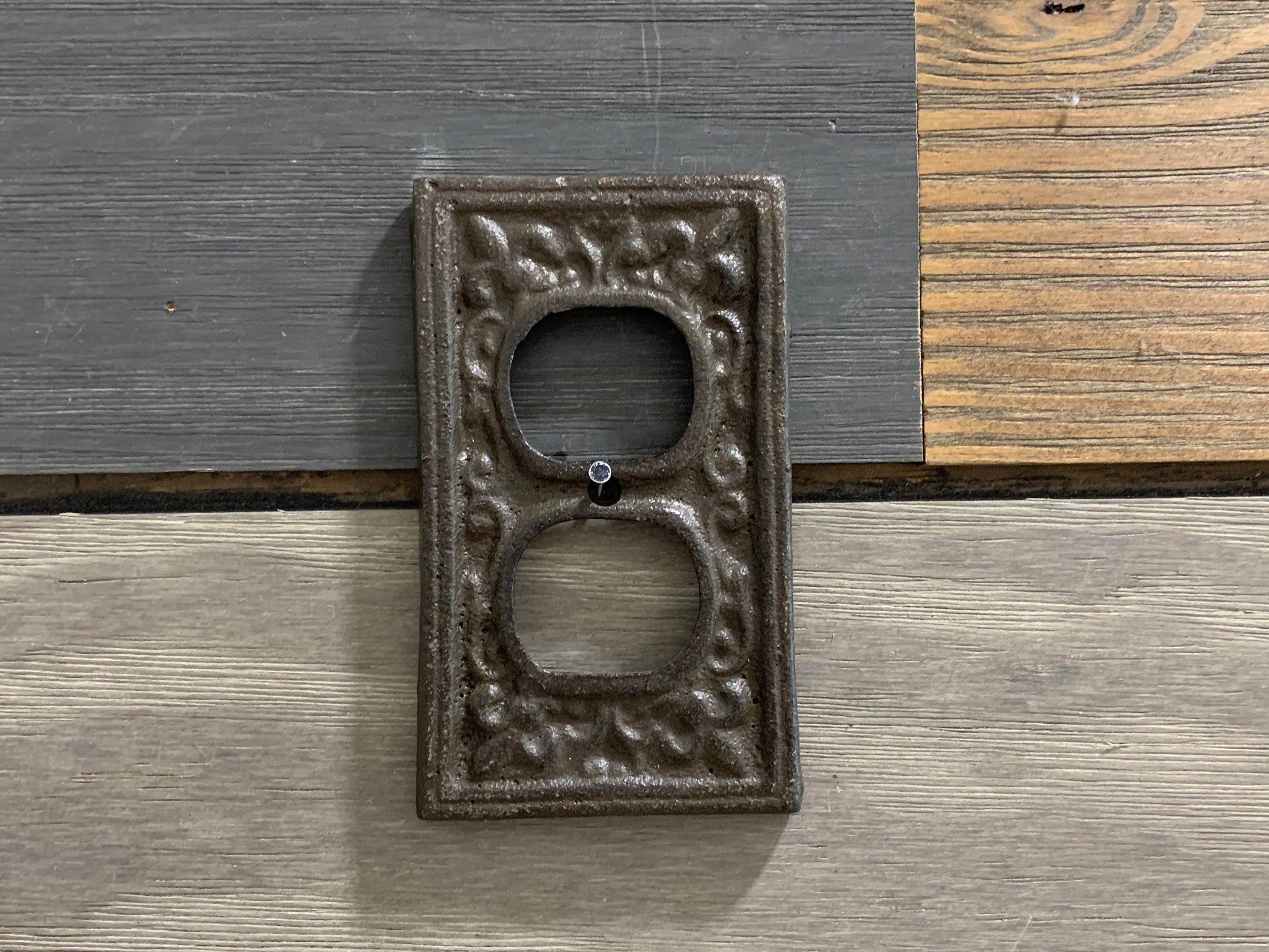 Cast Iron Outlet Cover, Decorative Outlet Cover, Cast Iron Outlet Plat