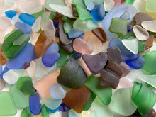 Load image into Gallery viewer, Mixed Sizes of Sea Glass Frosty Sea glass Ocean Tumbled Beach Glass Bulk 10-200 Pieces Sea glass Crafts FREE SHIPPING!