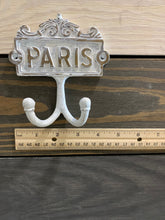 Load image into Gallery viewer, Paris Double Metal Wall Hook, Towel Hook, Bedroom Wall Hanger, Coatroom Organizer, Space Saver, Storage System, Wall Hanging, DIY, Crafts