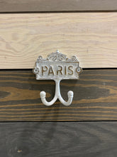 Load image into Gallery viewer, Paris Double Metal Wall Hook, Towel Hook, Bedroom Wall Hanger, Coatroom Organizer, Space Saver, Storage System, Wall Hanging, DIY, Crafts