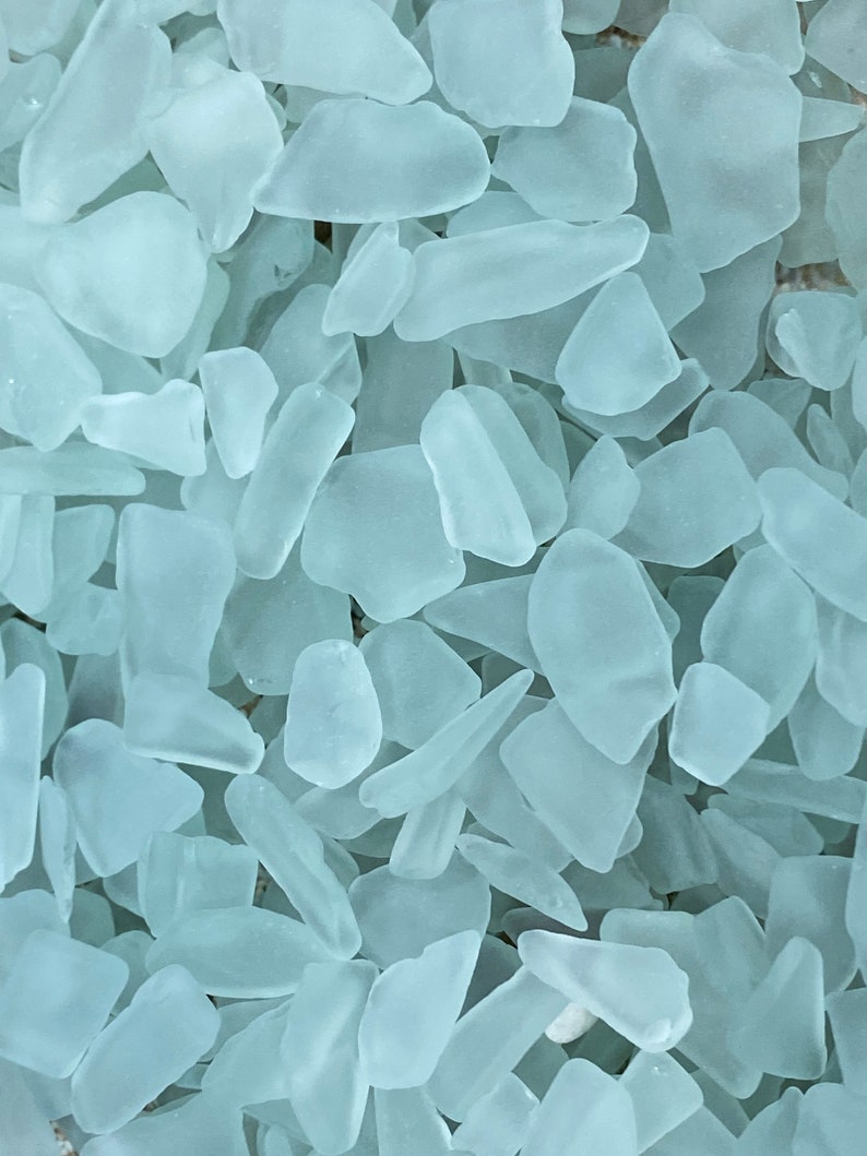 Small Aqua Light Aqua Sea Glass Frosty Seaglass Ocean Tumbled Beach Glass 10-300 Pieces Crafts FREE SHIPPING!